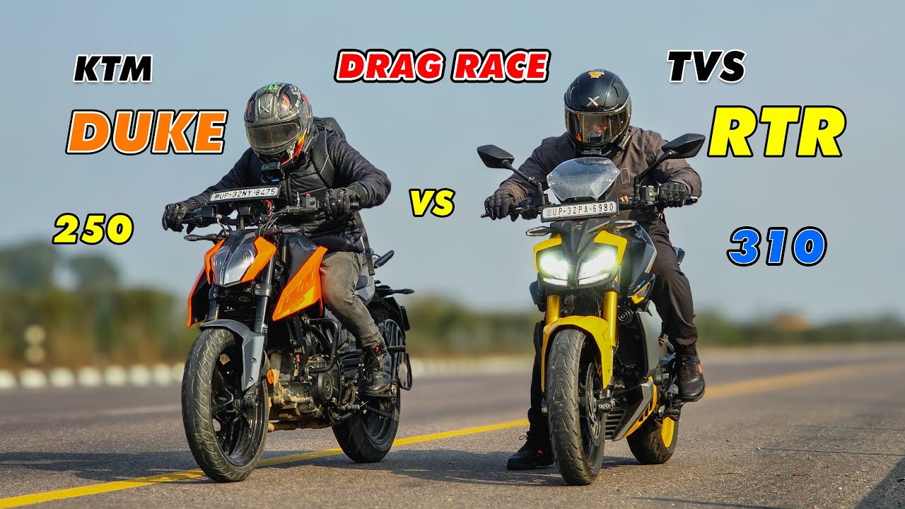 KTM Duke 250 3rd Gen vs TVS Apache RTR 310 ⚡ Short Drag Race | Who’s Faster in Acceleration?