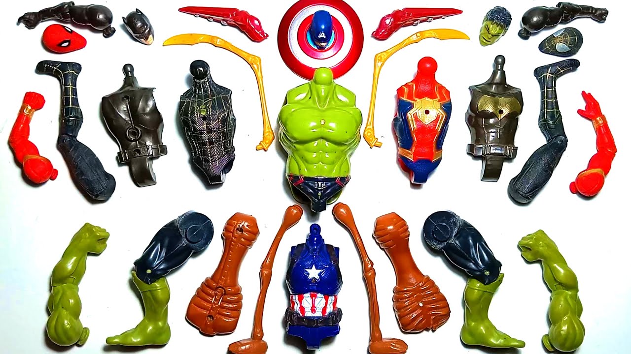 Игрушки Мстители: Капитан Америка Marvel, Бэтмен, Человек-паук, Сиренейхед, Халк, Чёрный Человек-...