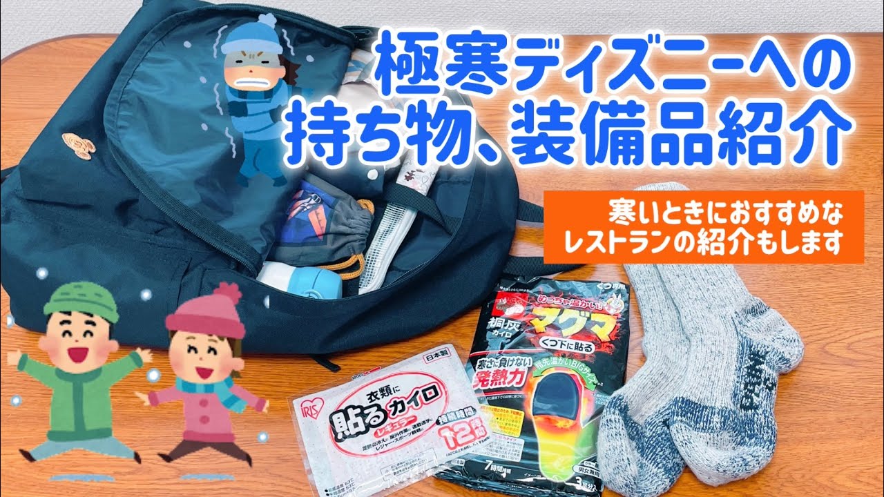 【ディズニーへの持ち物】冬の極寒パークへ行く 私の持ち物 装備品