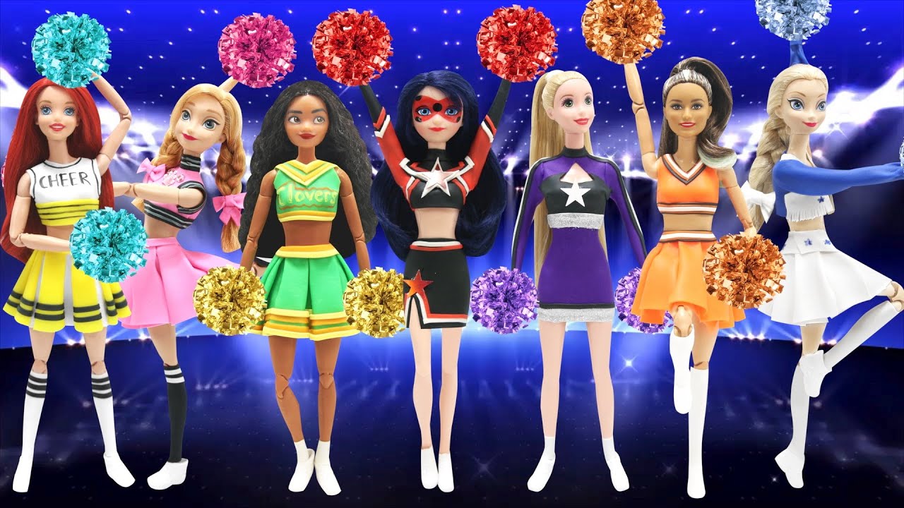 Play Doh Cheerleaders Ladybug, Disney Princesses & Barbie Inspired Costumes