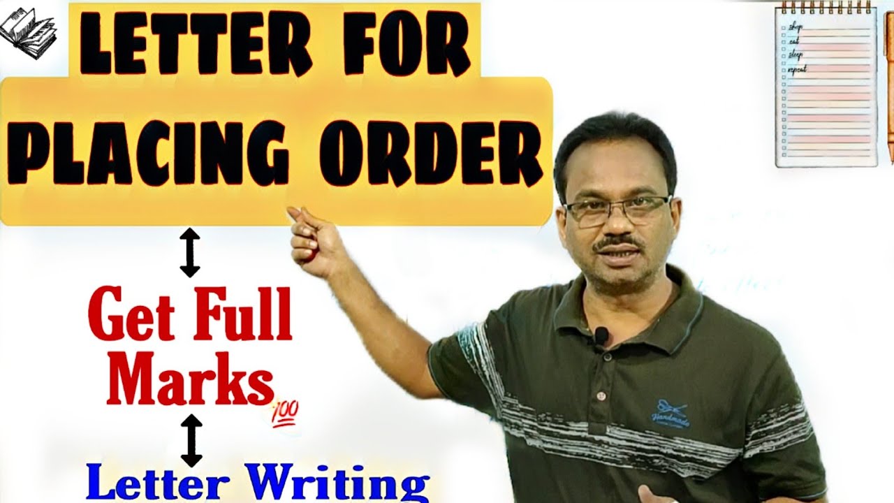 Letter Of Placing Order | Letter Writing ✍️| Letter Writing Format In English | With Actual Sample.