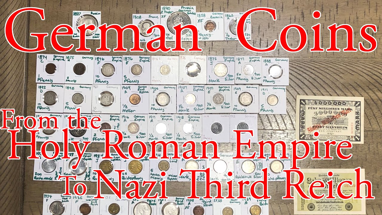 German Coins from Holy Roman Empire to the Third Reich - Silver Thaler to Nazi Hindenburg Marks