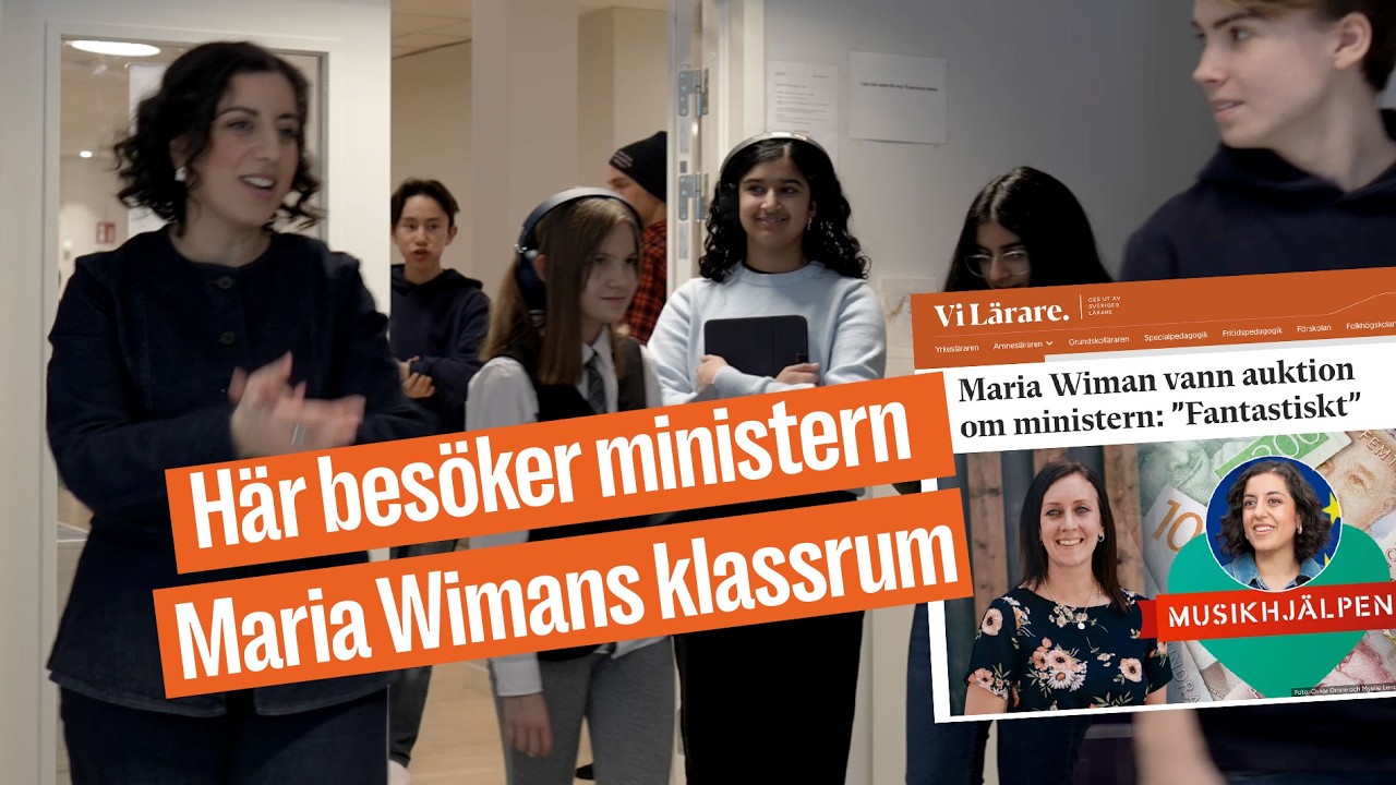Efter auktionsvinsten – här kommer Simona Mohamsson till Maria Wimans klassrum