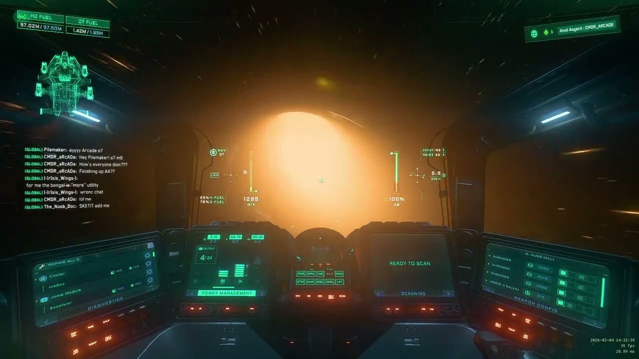 CMDR aRcADe in Star Citizen 4.6 PU: Working on Alliance Aid Defense missions mostly! Putting n work!
