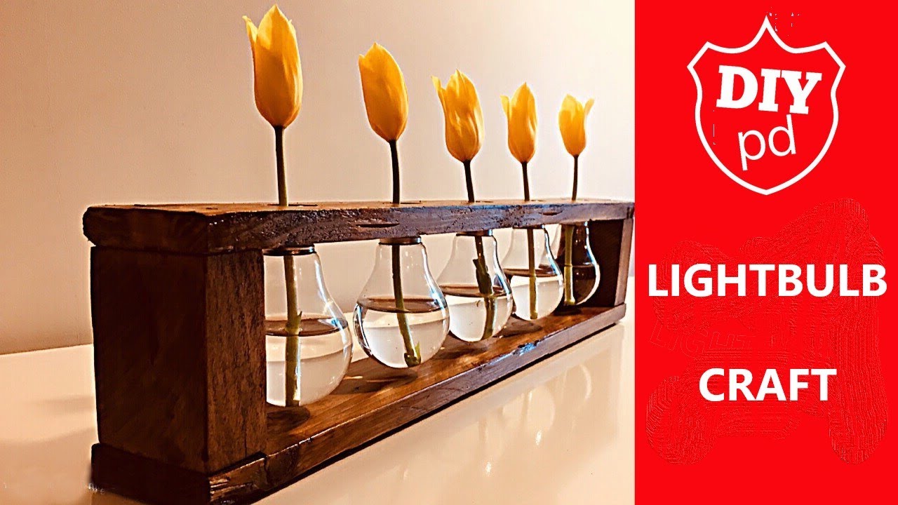 Easy DIY Flower Light Bulb Vase Craft | DIY Upcycle Decor Ideas