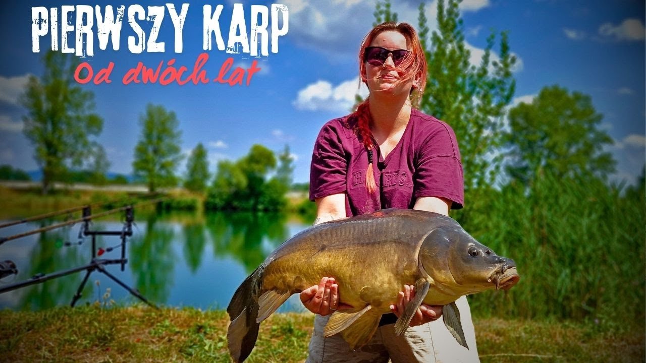 Karpie z Wyrobiska Weekend na starej cegielni! Pierwszy karp Kasi od dwóch lat!