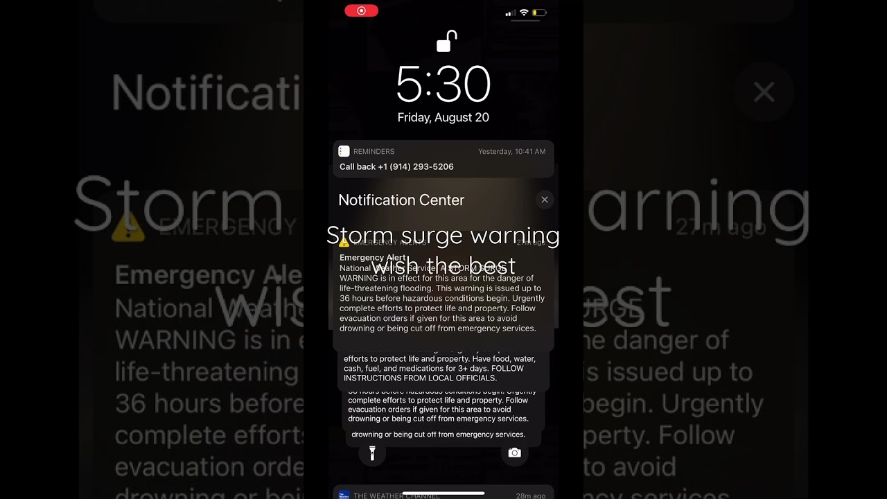 Storm surge warning New York