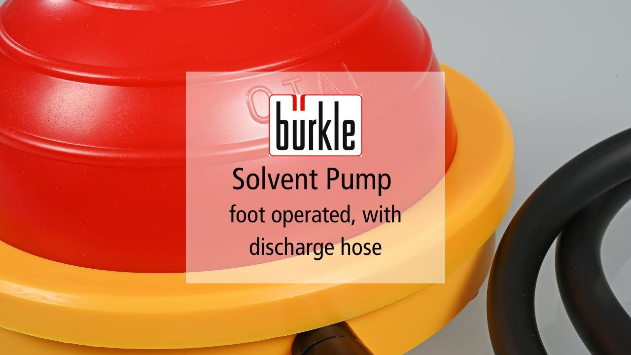 Hands-Free Drum Pumping: Foot-Operated Solvent Pump with discharge hose and stopcock | Bürkle GmbH