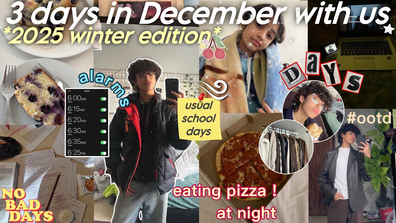 3 DAYS IN DECEMBER WITH US⛄️📚🥯|دوزوا معنا ثلاث ايام في حياتنا في اخر شهر من عام 2025💌🪅🎈