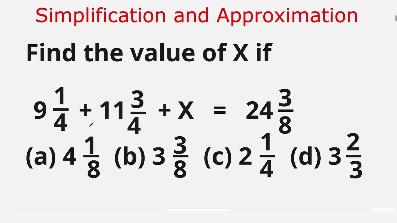 Simplification and Approximation | Question 34