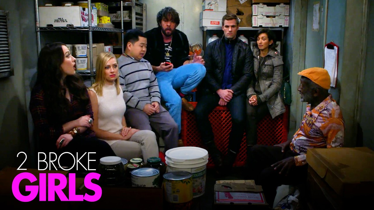 A Hurricane Traps Everyone in a Freezer | 2 Broke Girls