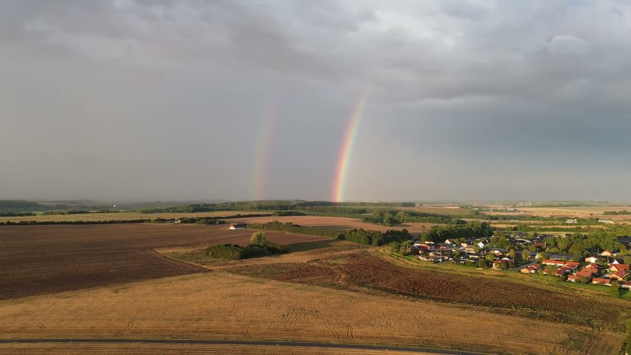 Rainbow near the house