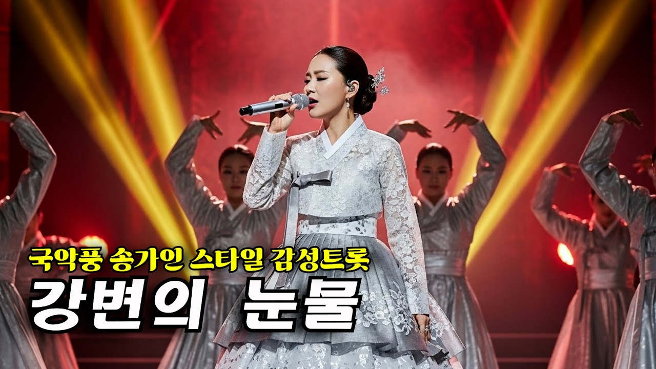 강변의 눈물 | 트롯가인 국악풍 (송가인 스타일) 감성 트롯 | 아, 이 눈물이 마르는 날이 올까요 님이 다시 돌아오는 그날까지 이 강변에서 기다리겠습니다
