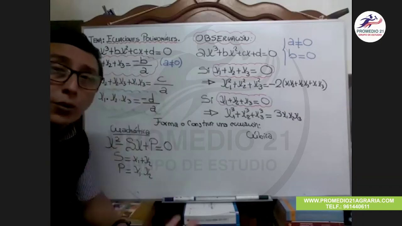 &Aacute;lgebra Agraria: Ecuaciones Polinomiales (Freddy Salinas) (21-07-2020)