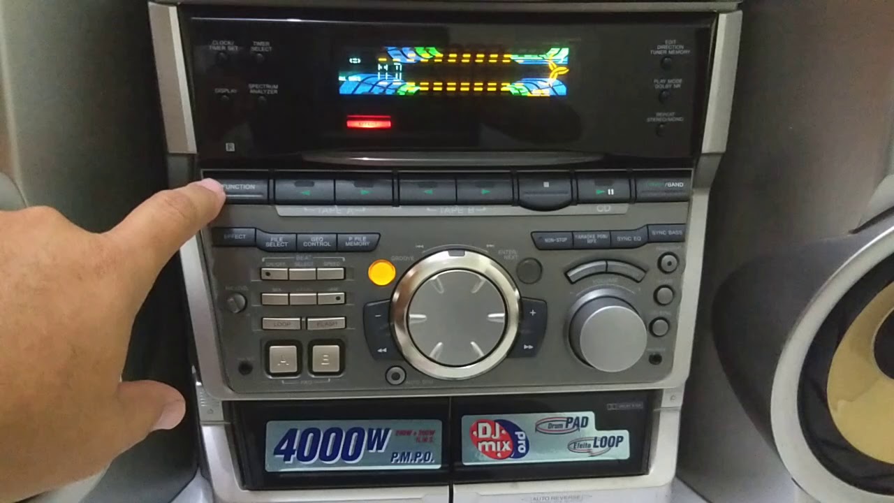 Mini system Sony grx800 em detalhes