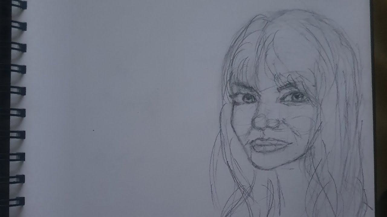 Portrait drawing using, Loomis Method. (No Cuts. No Sound.)