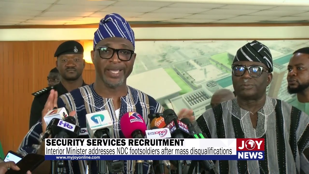 Interior Minister addresses NDC footsoldiers after mass disqualifications. #JoyNews