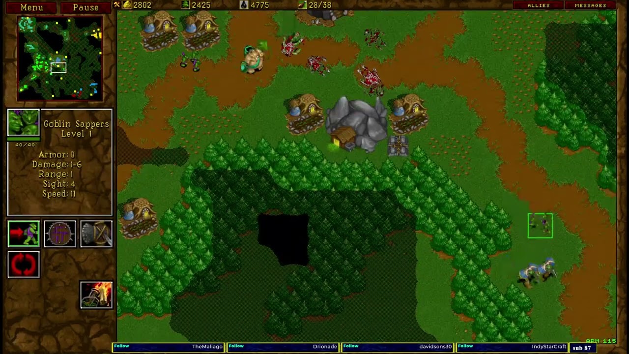 Warcraft 2 Garden of War 3v3