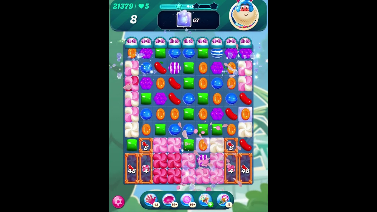 Candy Crush Level 21379 with boosters 