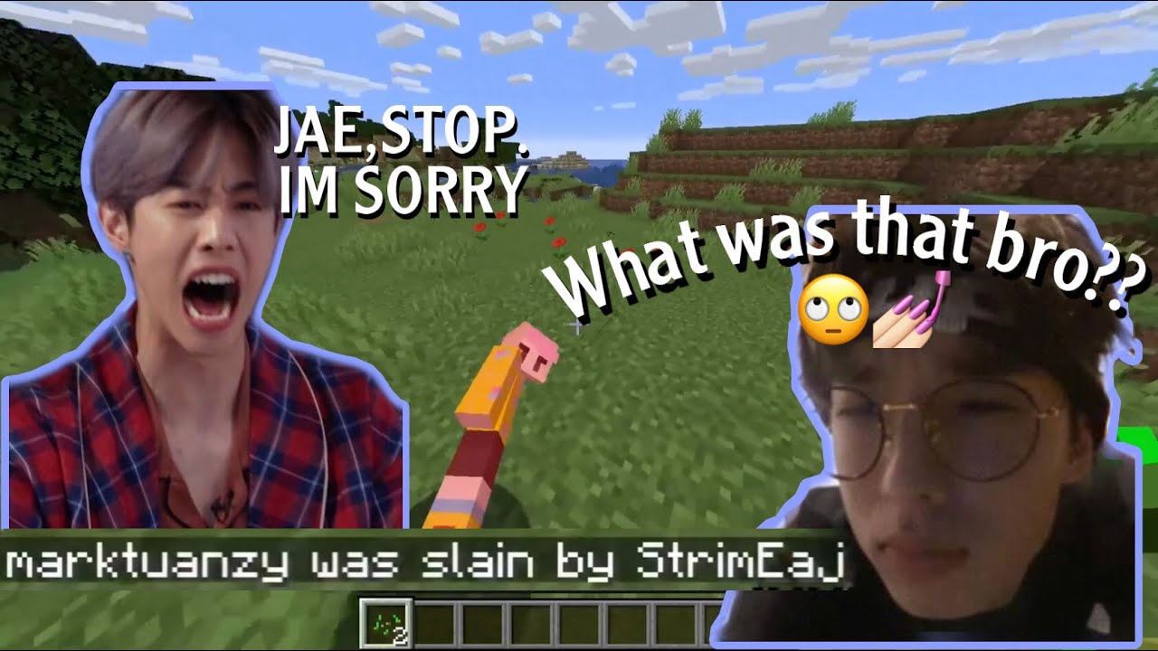 Day6 Jae and Mark Tuan bullying eachother in Minecraft