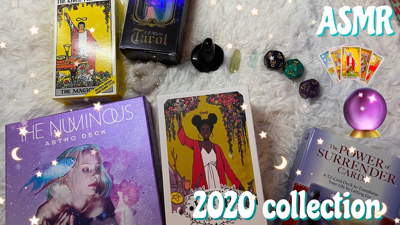 ASMR 2020 🔮 Crystal & Tarot Card Collection- whisper, tapping
