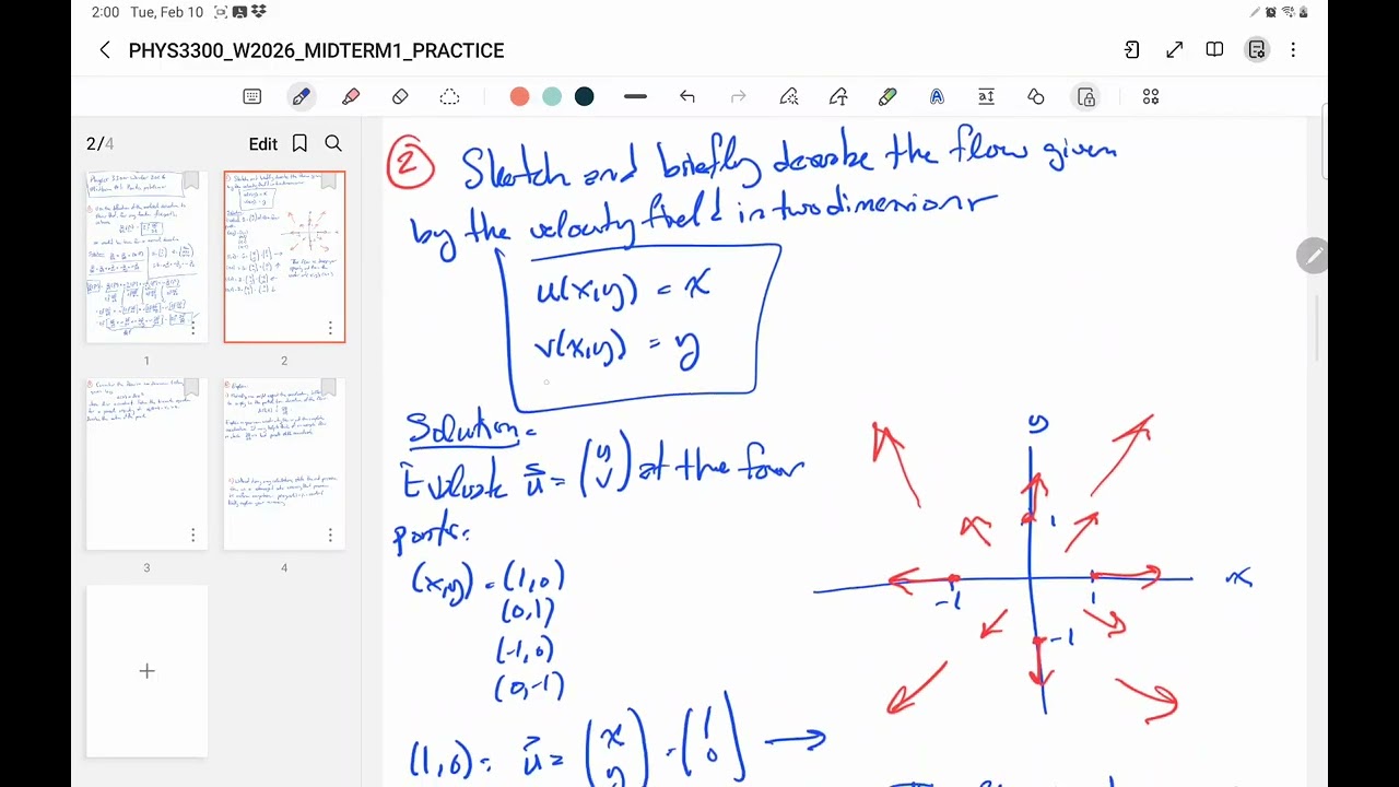 PHYS 3300 - Winter 2026 - Midterm 1 Practice