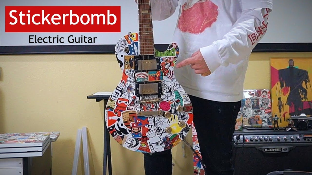 How To Stickerbomb a Electric Guitar 🎸