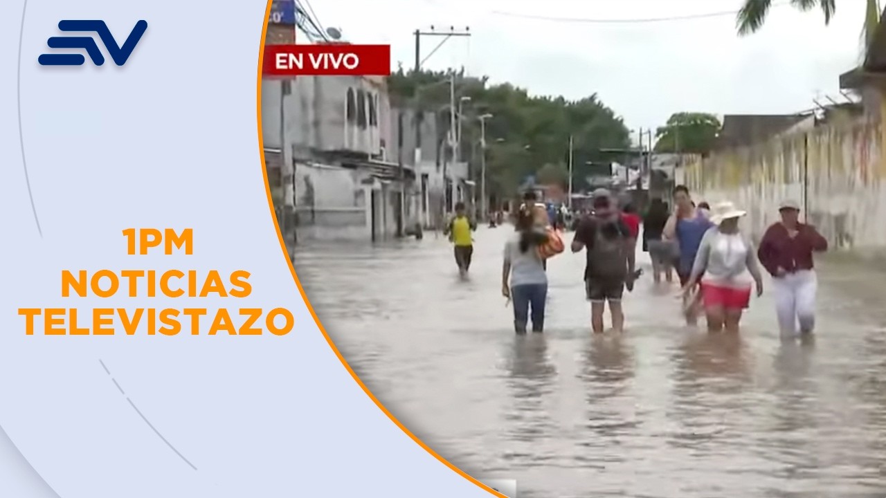 Guayas: El 90 % del cantón Milagro está inundado, según los Bomberos | Televistazo | Ecuavisa