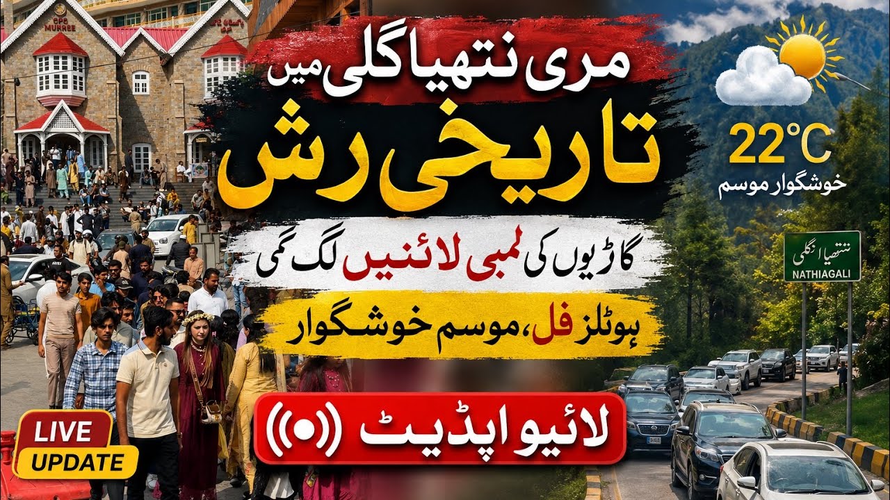 Murree & Nathia Gali Rush Today | Hotels Full, Massive Traffic & Weather Update | Murree Updates