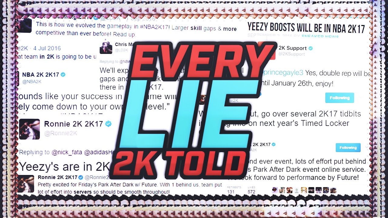 EVERY LIE NBA 2K TOLD THIS YEAR! NEW REP SYSTEM + YEEZY'S + MORE