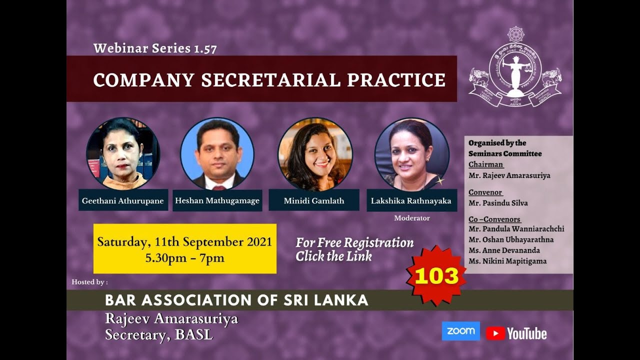 BASL Webinar 1.57 - Company Secretarial Practice