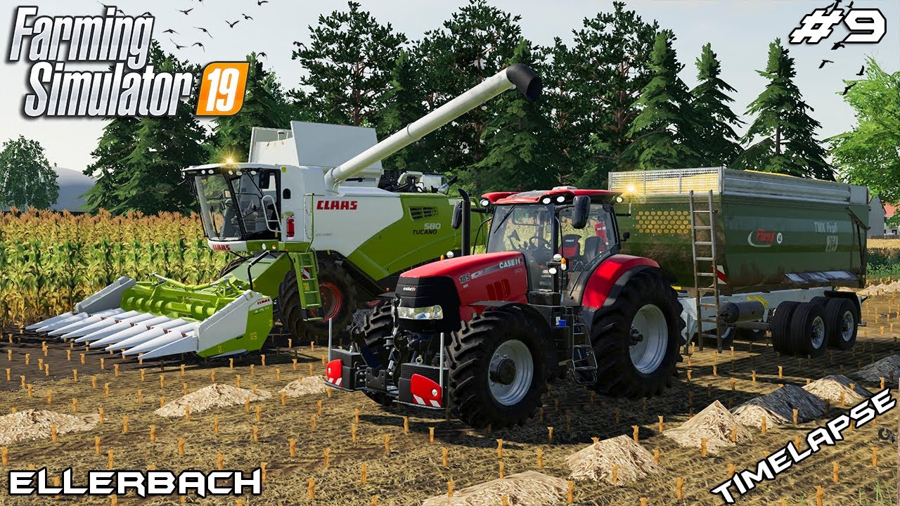 Harvesting with Claas 580 Tucano | Animals on Ellerbach | Farming Simulator 19 | Episode 9