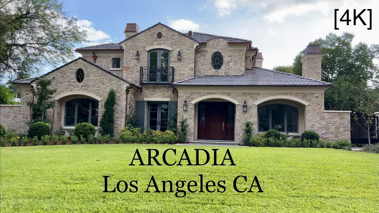 ARCADIA - the city with peacocks. Los Angeles California - driving tour [4K]