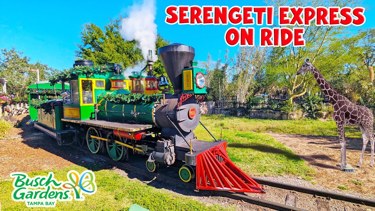 Scenic Serengeti Express Train Ride at Busch Gardens Tampa Bay (Jan 2026) [4K]