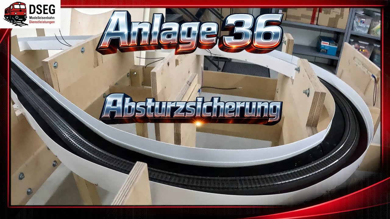Kundenanlage Nr. 36 Teil 5 – Märklin C Gleis Absturzsicherung Grundfläche ca 12 m²