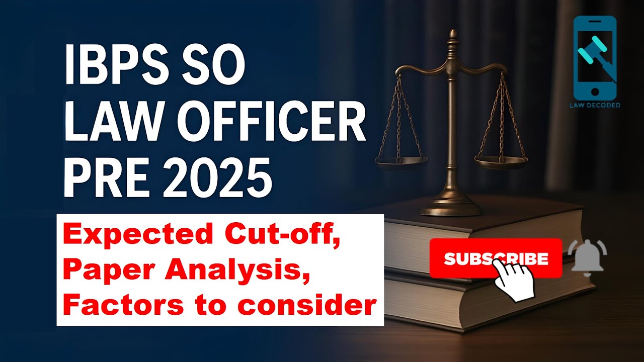 EXPECTED CUT-OFF | EXAM ANALYSIS | IBPS SO LAW OFFICER PRE 2025