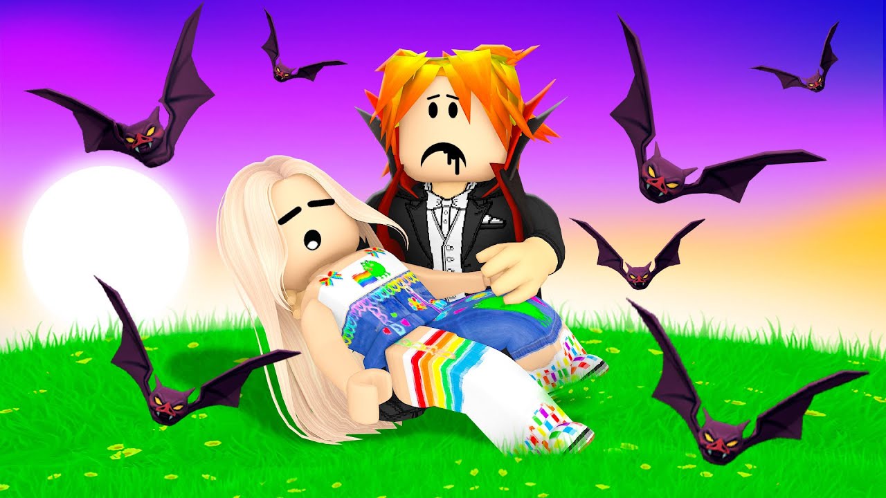 VIRAMOS VAMPIROS POR 1 DIA E LUTAMOS NO ROBLOX!!