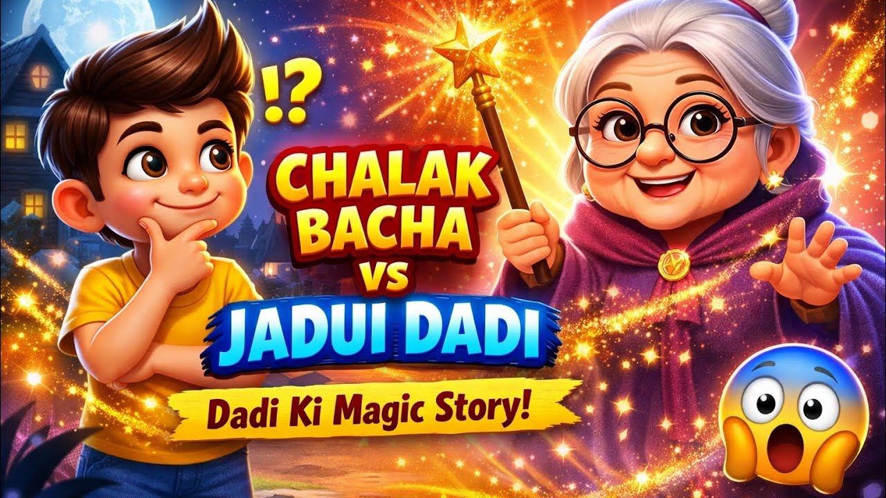 चालाक बच्चा बनाम जादुई दादी 🪄 Full Cartoon Story in Hindi | Funny Kids Story#चालाकबच्चा #जादुईदादी 