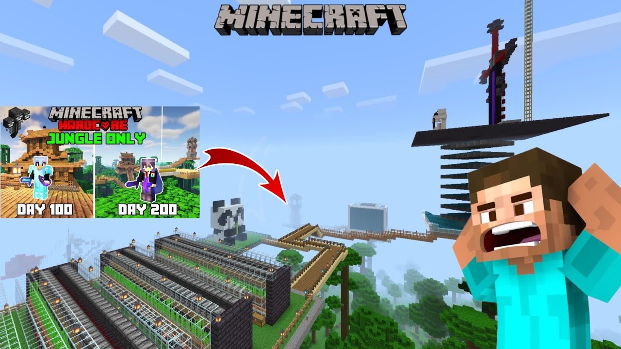 I Visited @Techadron Jungle Only Survival World || Minecraft Pe