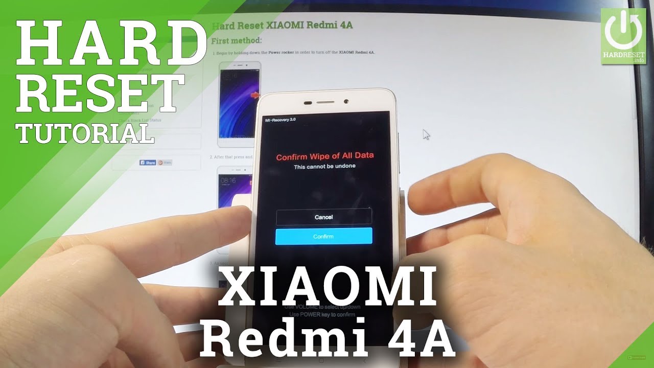 XIAOMI Redmi 4A Hard Reset / Bypass Screen Lock / MI Recovery