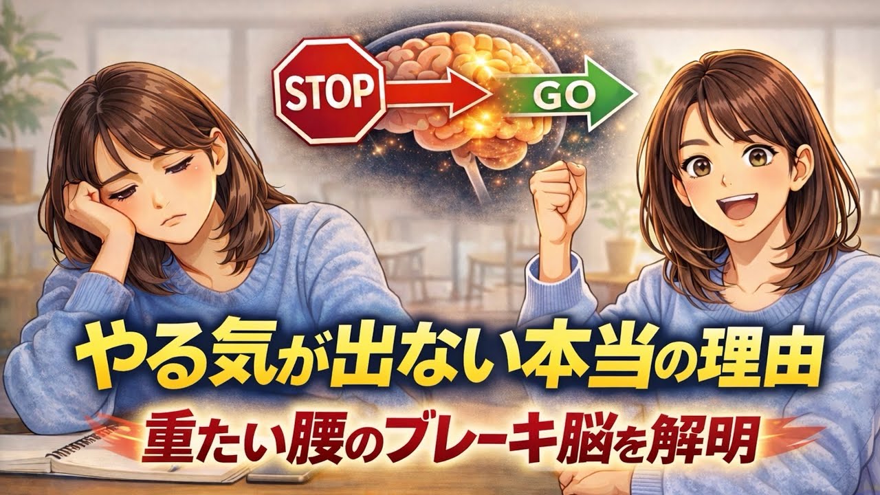 【朗報】やる気が出ないのは「意志が弱い」からではありません。「やる気ブレーキ」の正体