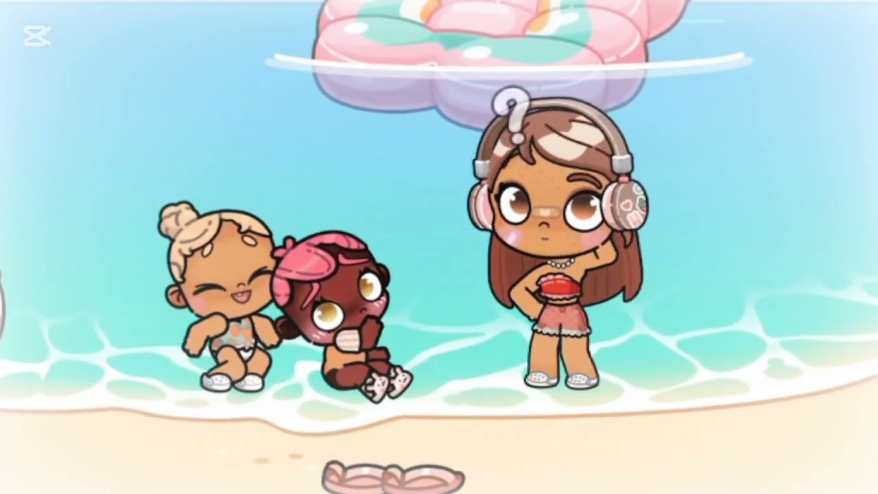 🌴🌷👶🏼Day at the beach + baby gender reveal🍼🐛🧚🏼‍♀️||Avatar world||voiced🎙