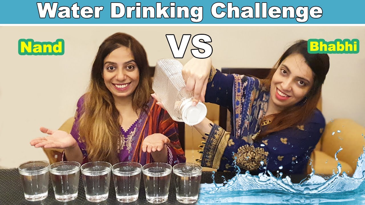 Water Drinking Challenge Between Nand & Bhabhi | Ayesha & Momina