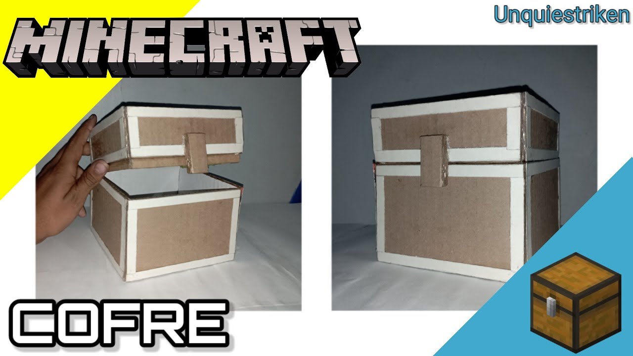 Como Hacer un COFRE de Cartón Tutorial - Minecraft [Unquiestriken]
