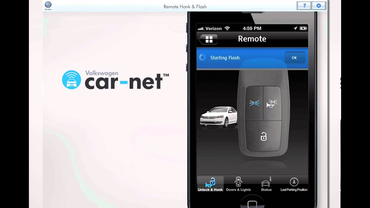 Volkswagen Car-Net™ — Remote Honk and Flash