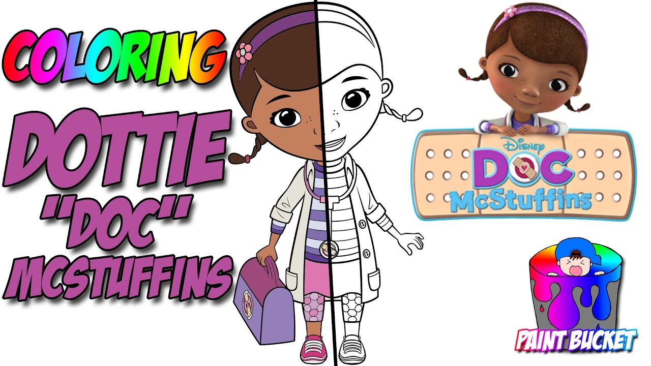 Doc McStuffins Coloring Pages - Disney Junior Coloring Book for Kids to Learn Colors