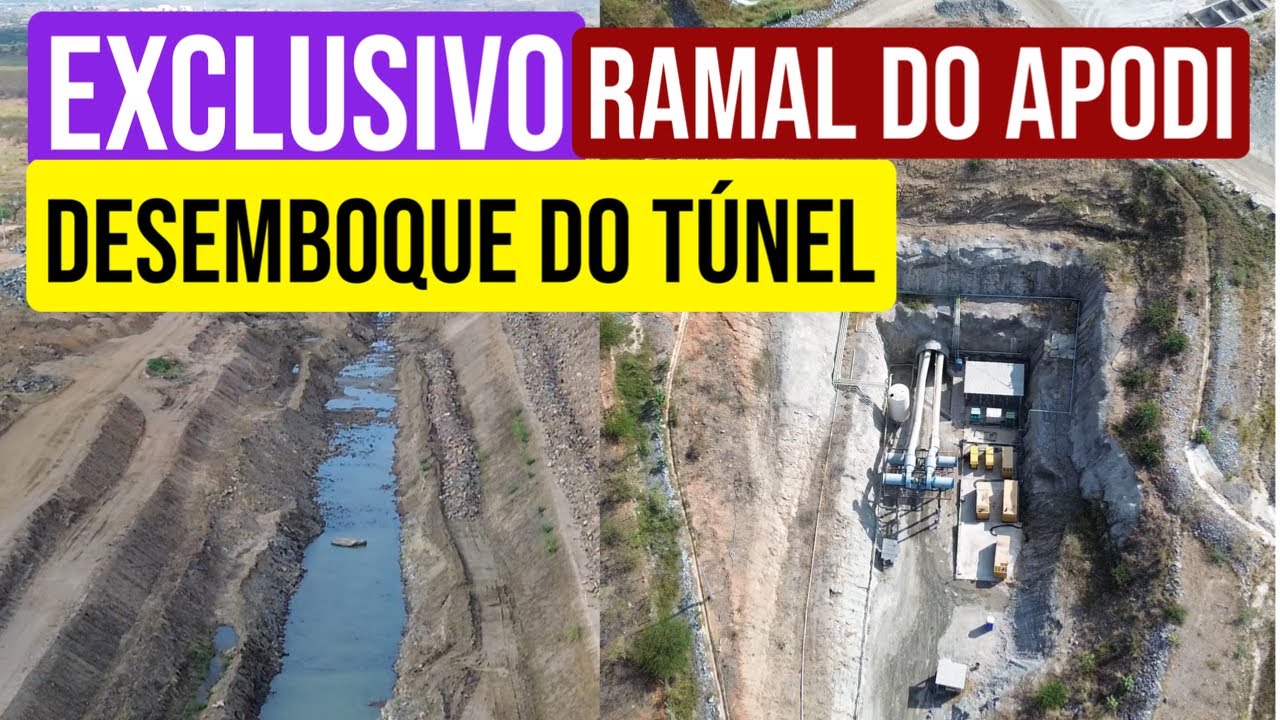 DESEMBOQUE DO TÚNEL DE MAJOR SALES/RN, RAMAL DO APODI, TRANSPOSIÇÃO DO RIO SÃO FRANCISCO.
