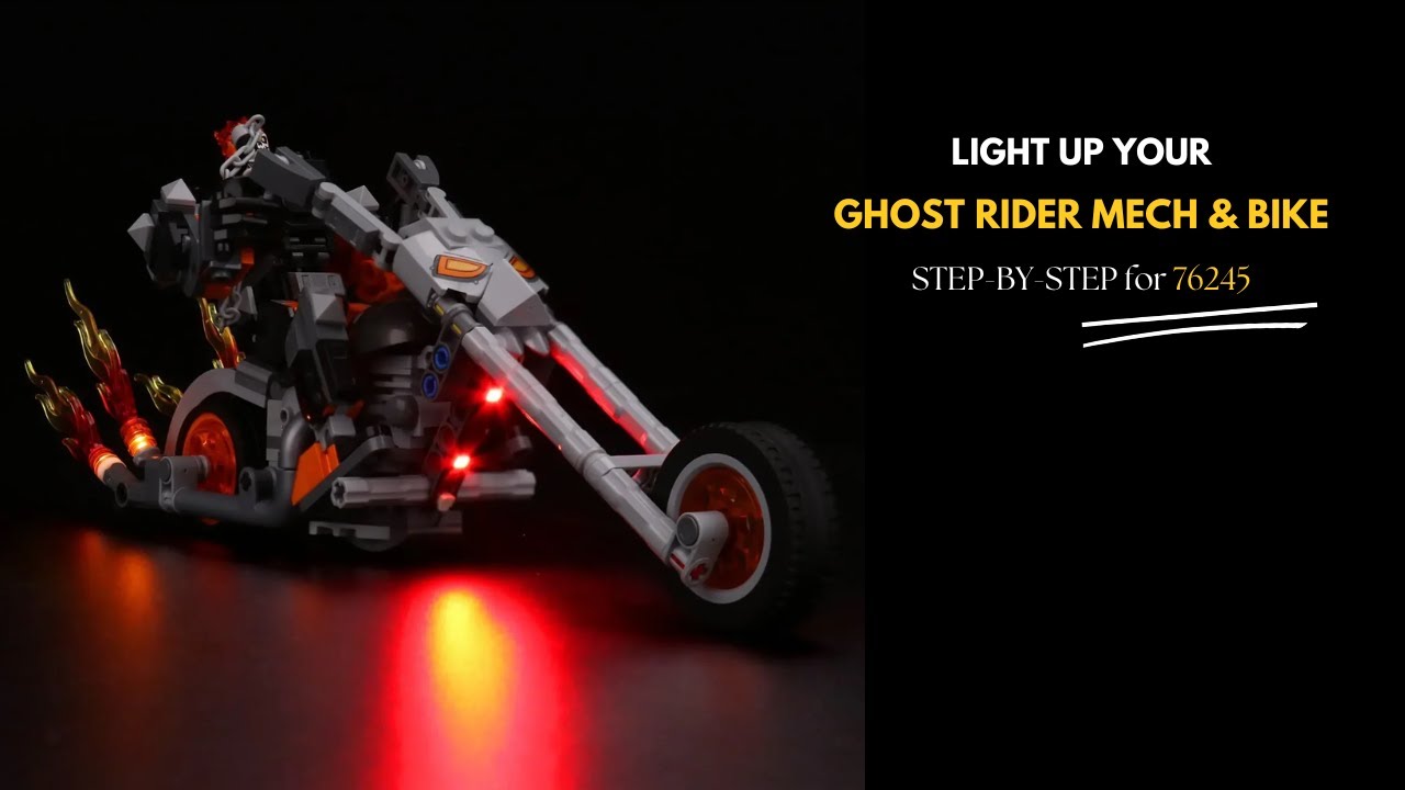Installation Instruction of Light Set for LEGO 76245 Ghost Rider Mech & Bike
