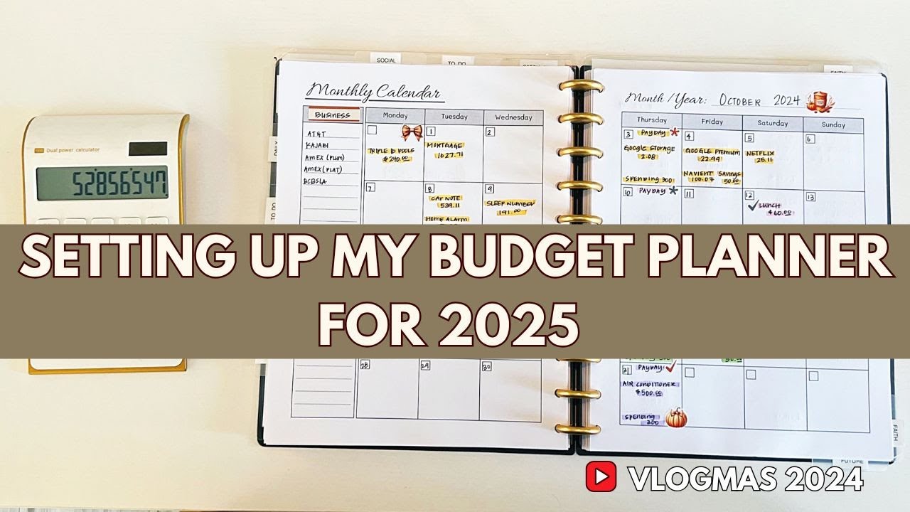Настройка планировщика бюджета на 2025 год #vlogmas2024 #budgetplanner