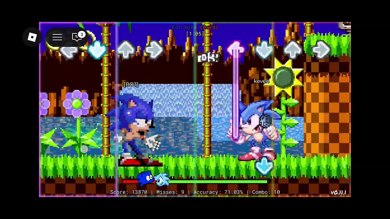 dokly Sonic vs Sonic fnf no Roblox
